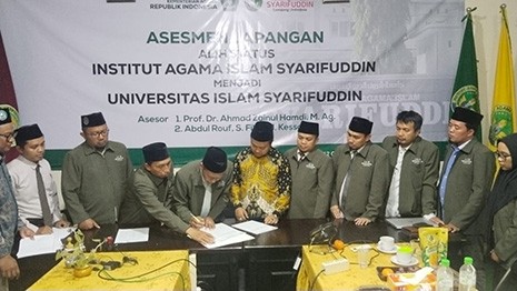 ASESMEN LAPANGAN ALIH STATUS IAI SYARIFUDDIN MENUJU UNIVERSITAS